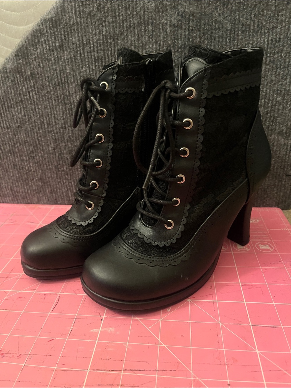 Demonia Glam-200 Black Goth Ankle Boots